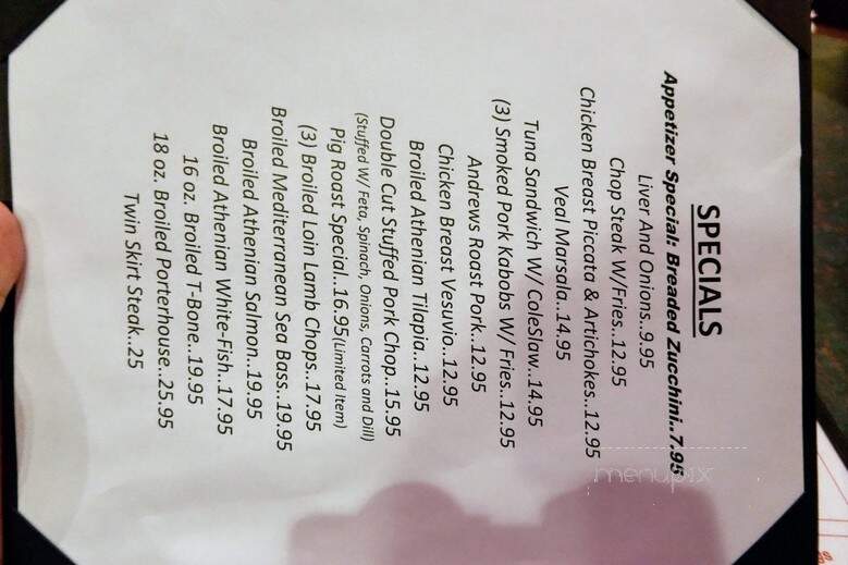 Andrew's Open Pit & Spirit - Park Ridge, IL menu_pic