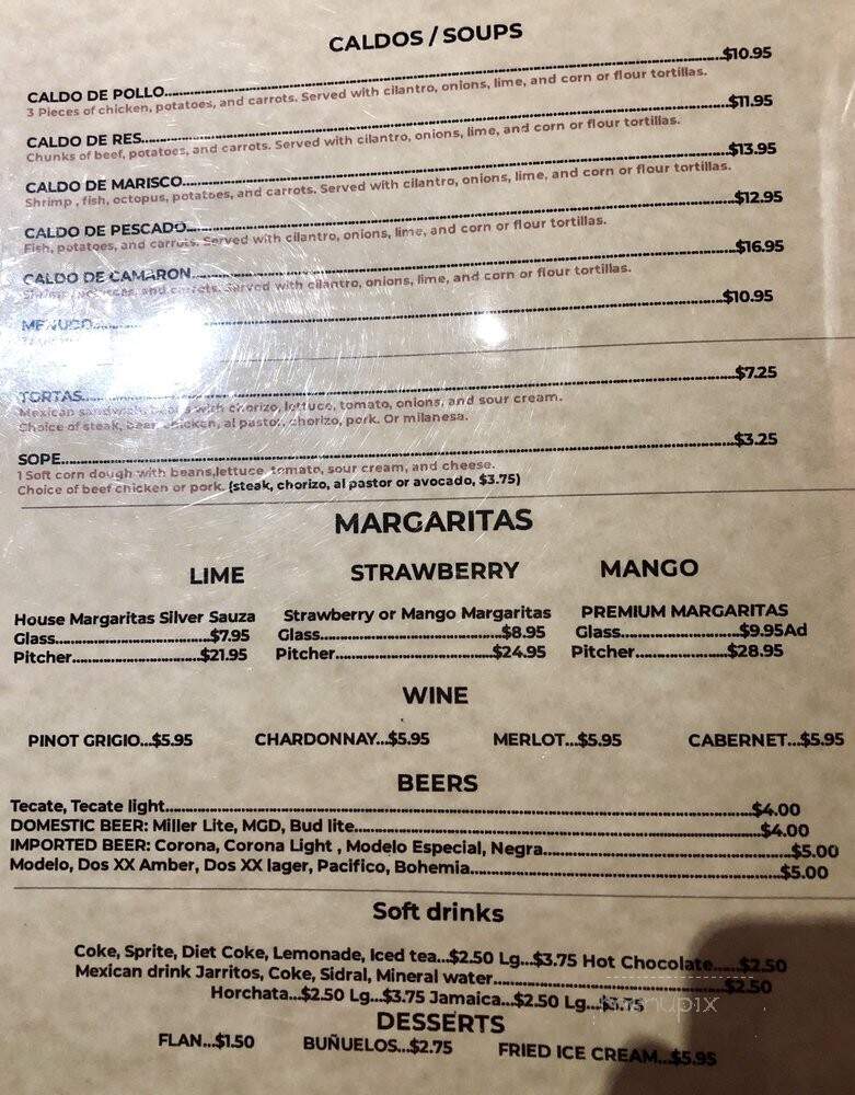 Mexico Uno - Palatine, IL menu_pic