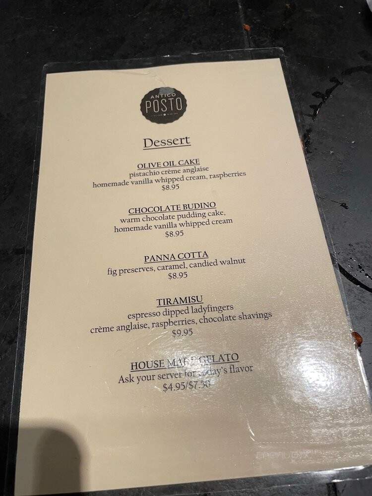 Antico Posto - Oak Brook, IL menu_pic