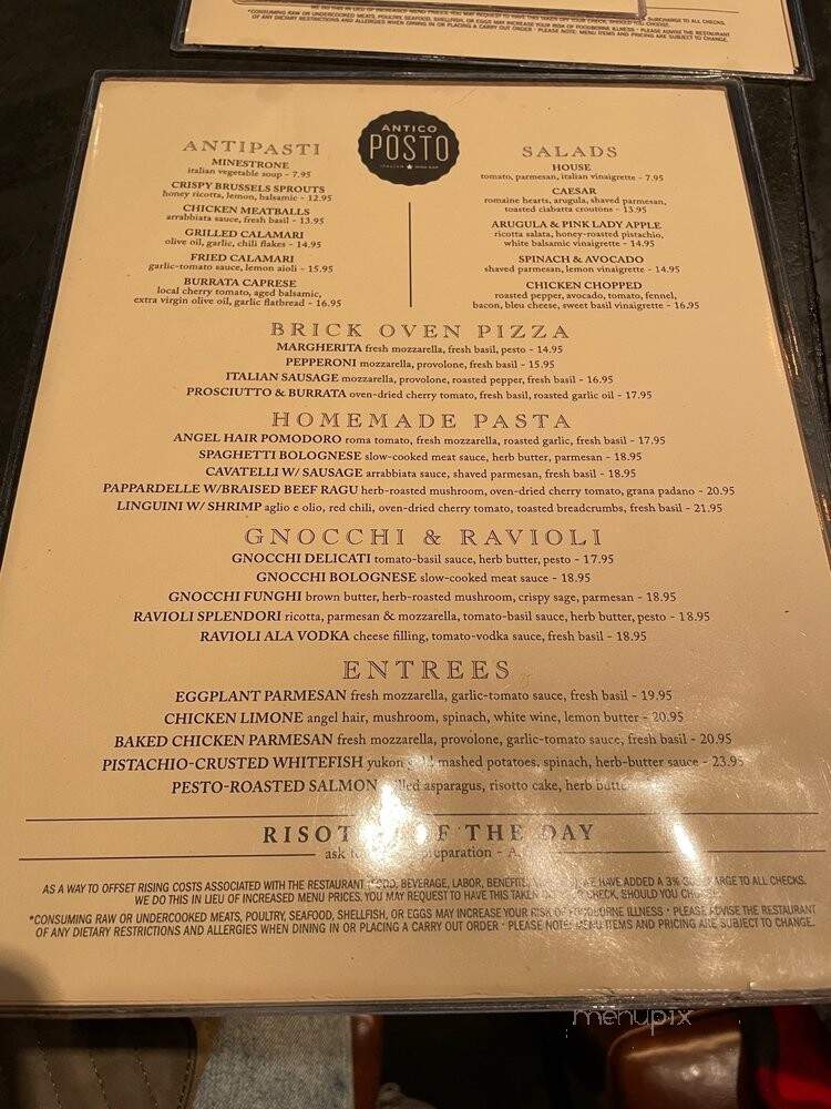 Antico Posto - Oak Brook, IL menu_pic
