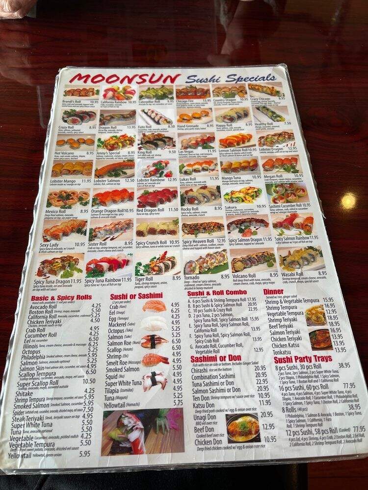 Moonsun Sushi - Glendale Heights, IL menu_pic