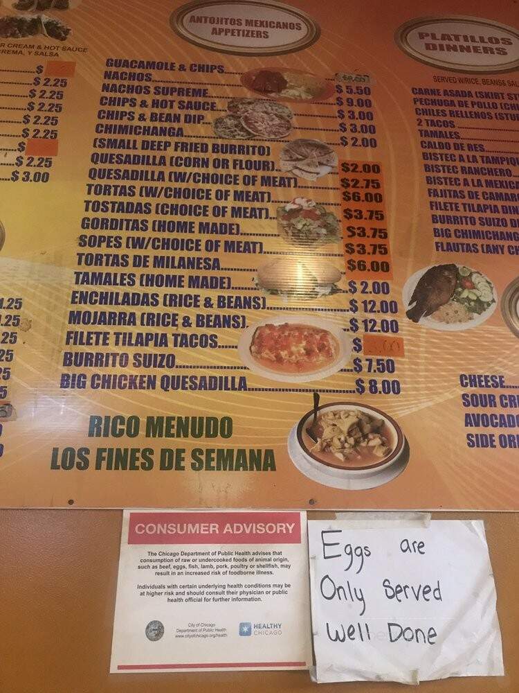 Mr Salsa - Chicago, IL menu_pic