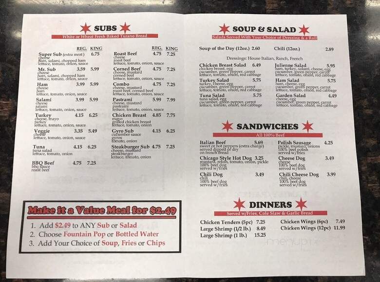 Mr Submarine - Brookfield, IL menu_pic