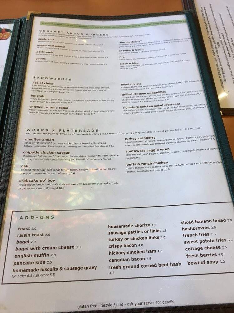 Apple Villa Famous Pancake House - Batavia, IL menu_pic