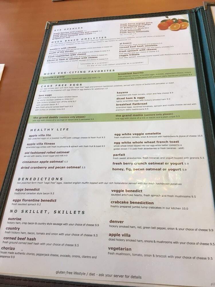 Apple Villa Famous Pancake House - Batavia, IL menu_pic