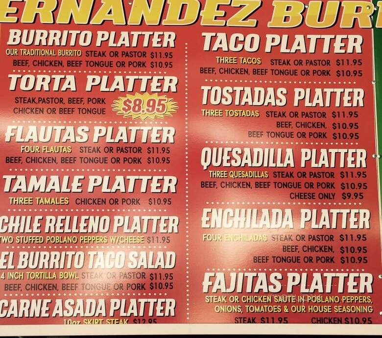 New Burrito Station - Chicago, IL menu_pic