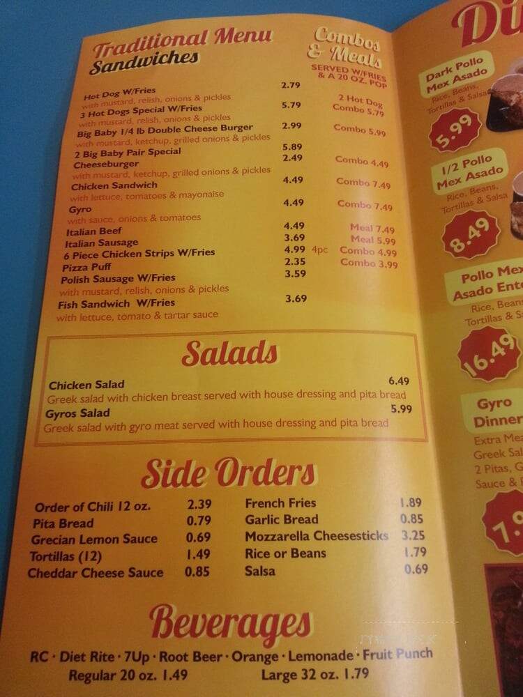Nickys - Chicago, IL menu_pic