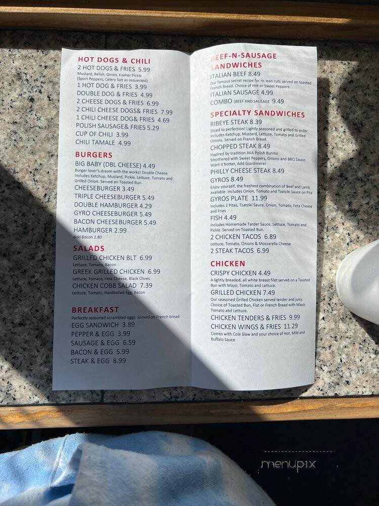 Nicky's Hot Dogs - Chicago, IL menu_pic