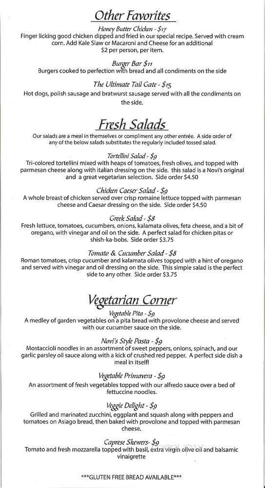 Novi's Beef - Berwyn, IL menu_pic