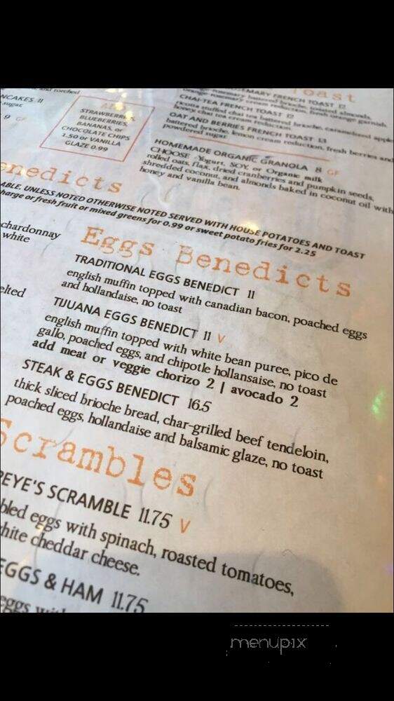 Orange On Roscoe - Chicago, IL menu_pic