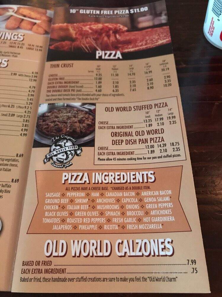 Original Old World Pizza - Romeoville, IL