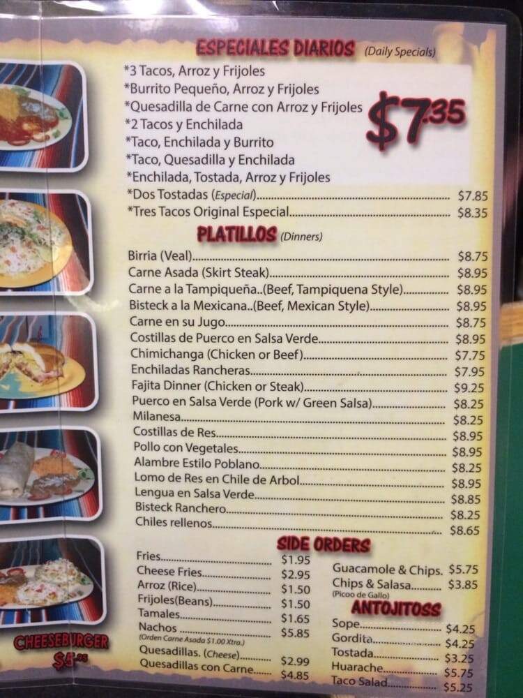 Original Tacos - Palatine, IL menu_pic