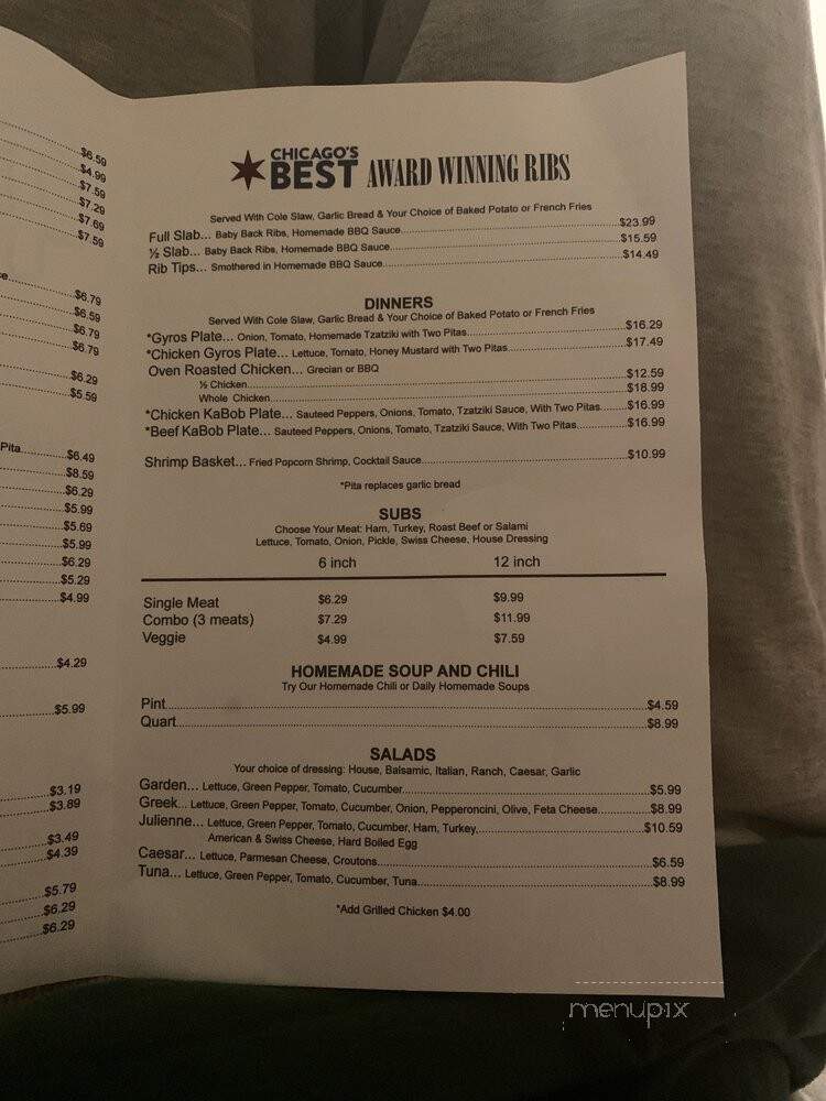 Pappys - Evergreen Park, IL menu_pic
