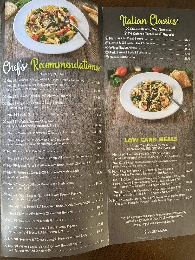 Pastabilities - Buffalo Grove, IL menu_pic