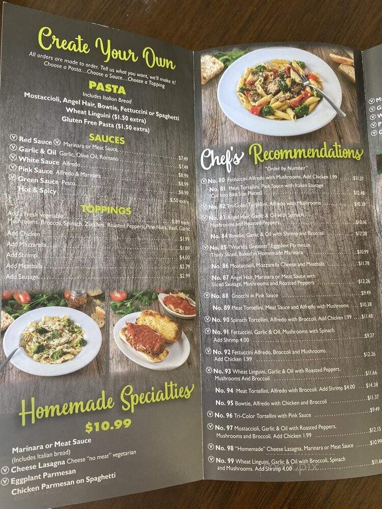Pastabilities - Buffalo Grove, IL menu_pic