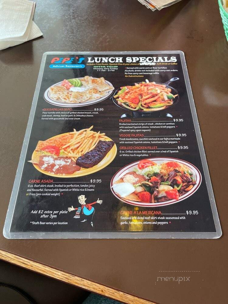 Pepe's Mexican Restaurant - Woodridge, IL menu_pic