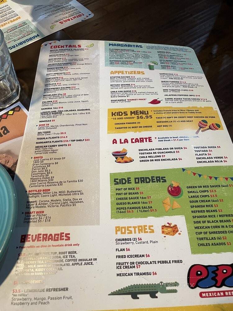 Pepe's Tacos - Tinley Park, IL menu_pic