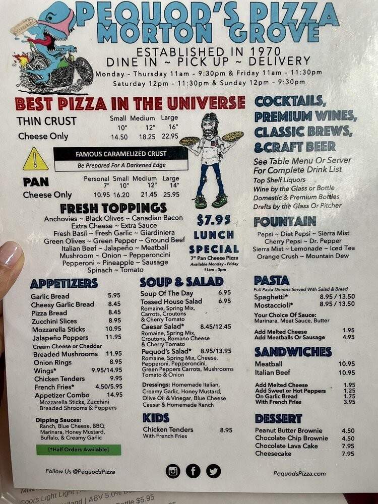 Pequod's Pizzeria - Morton Grove, IL menu_pic