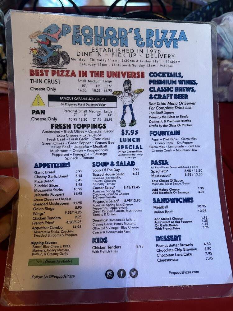 Pequod's Pizzeria - Morton Grove, IL menu_pic
