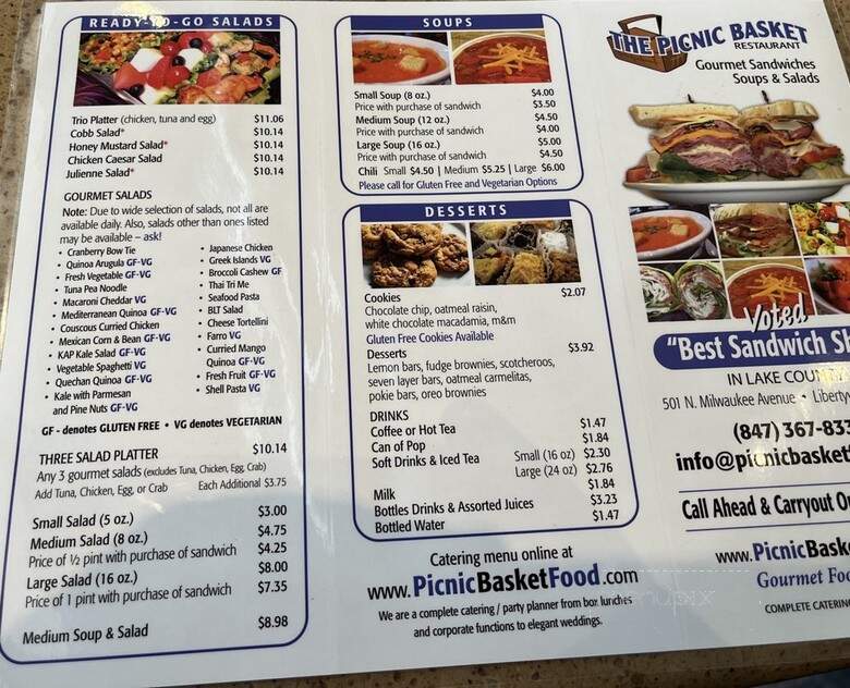 Picnic Basket - Libertyville, IL menu_pic