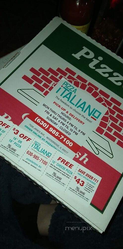 Pizza Italiano - Woodridge, IL menu_pic