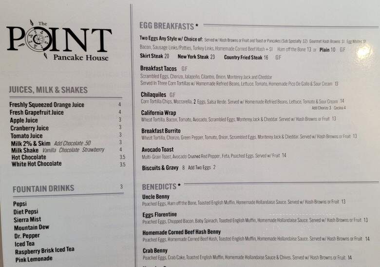 Point Restaurant - Gurnee, IL menu_pic