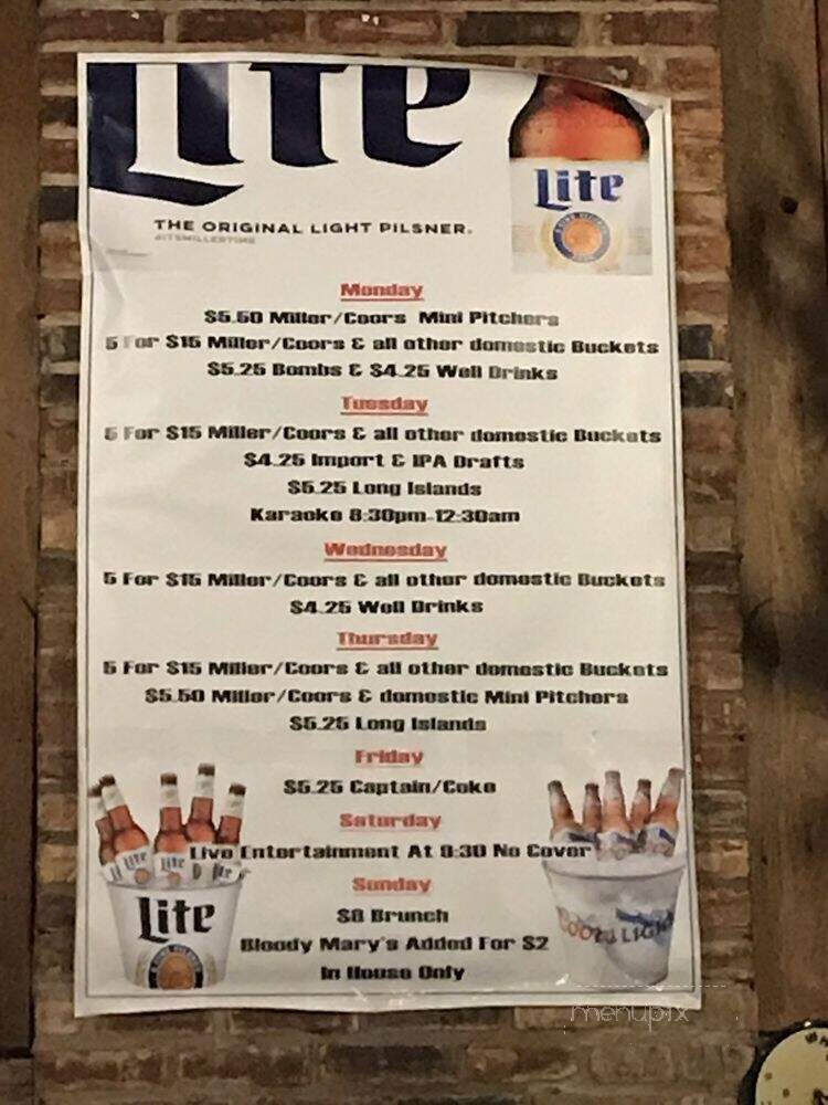 Potato Creek Johnny's Saloon - Glenview, IL menu_pic