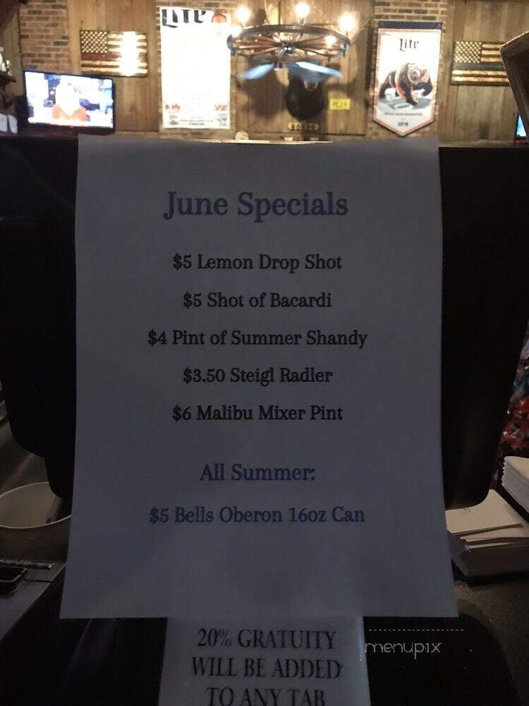 Potato Creek Johnny's Saloon - Glenview, IL menu_pic