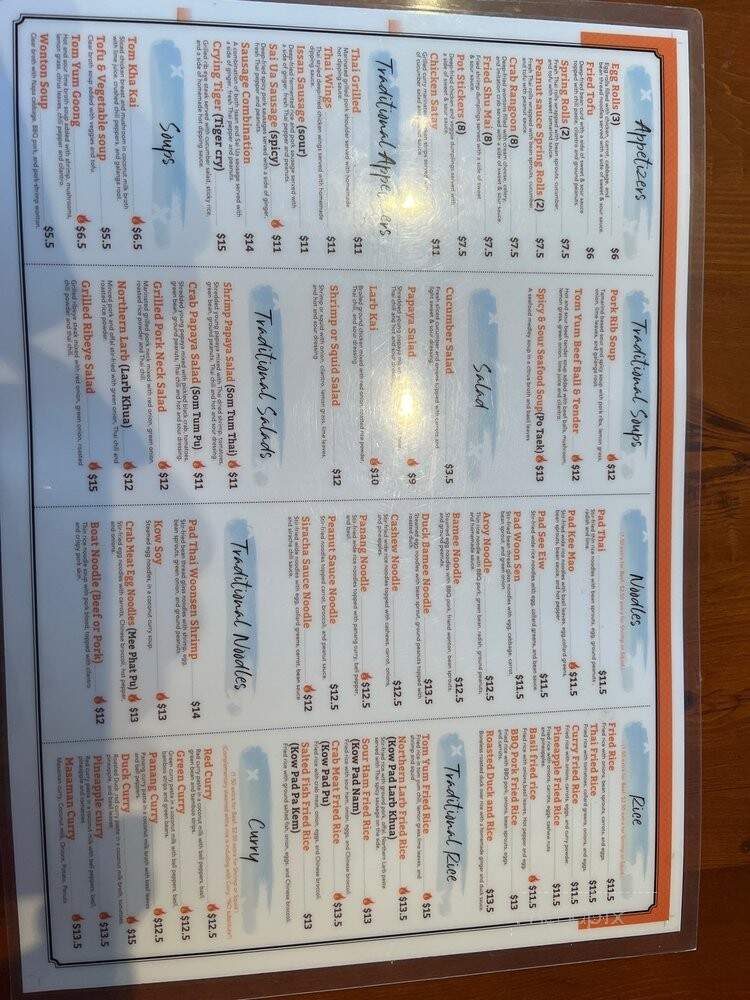 Aroy Thai Restaurant - Chicago, IL menu_pic