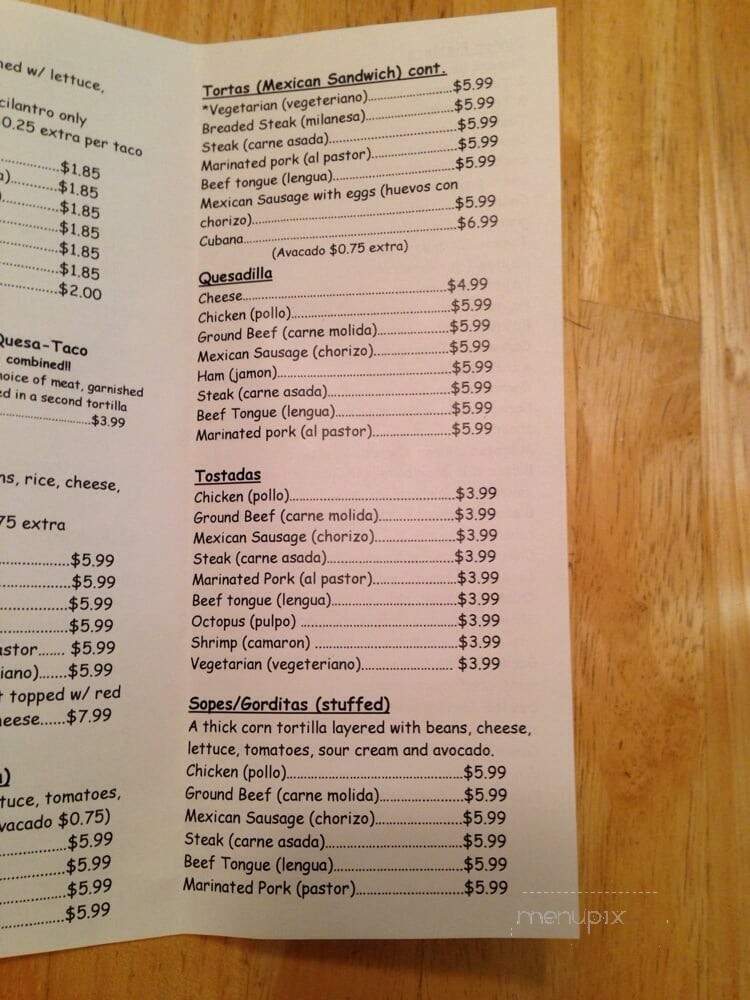 Puerto Alcapulco - Grayslake, IL menu_pic