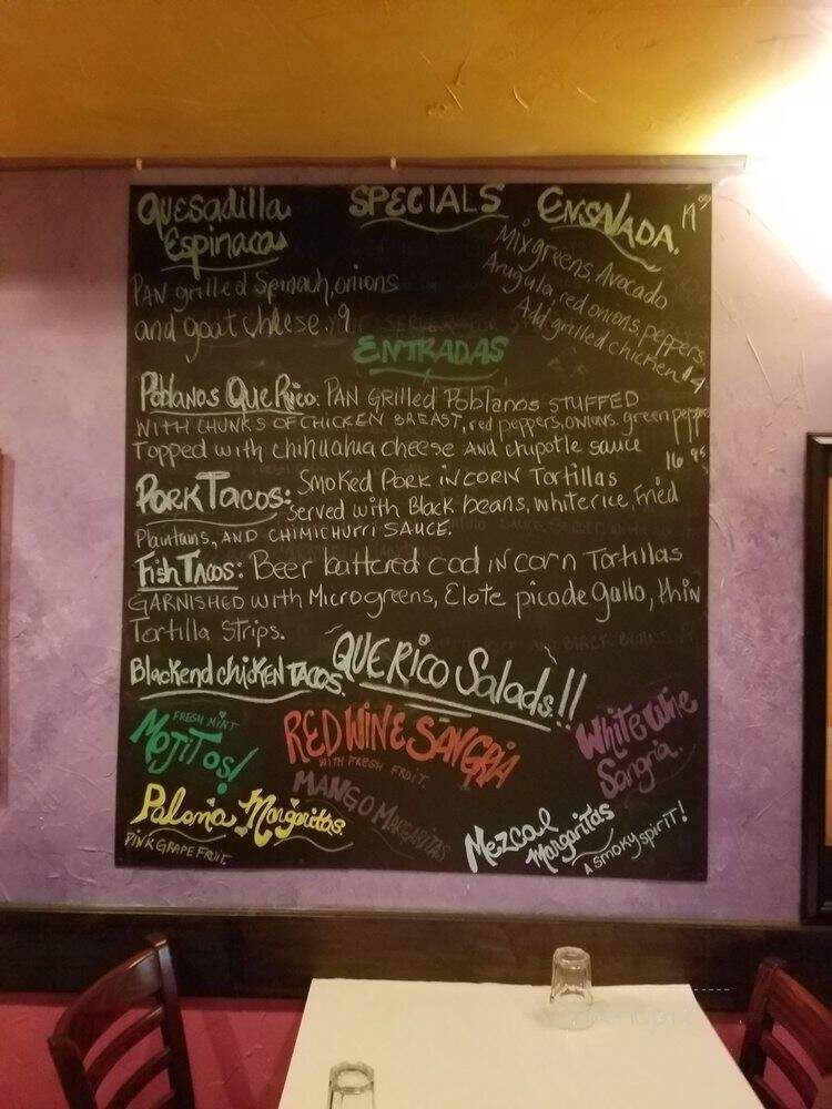 Que Rico Mexican Restaurant - Chicago, IL menu_pic