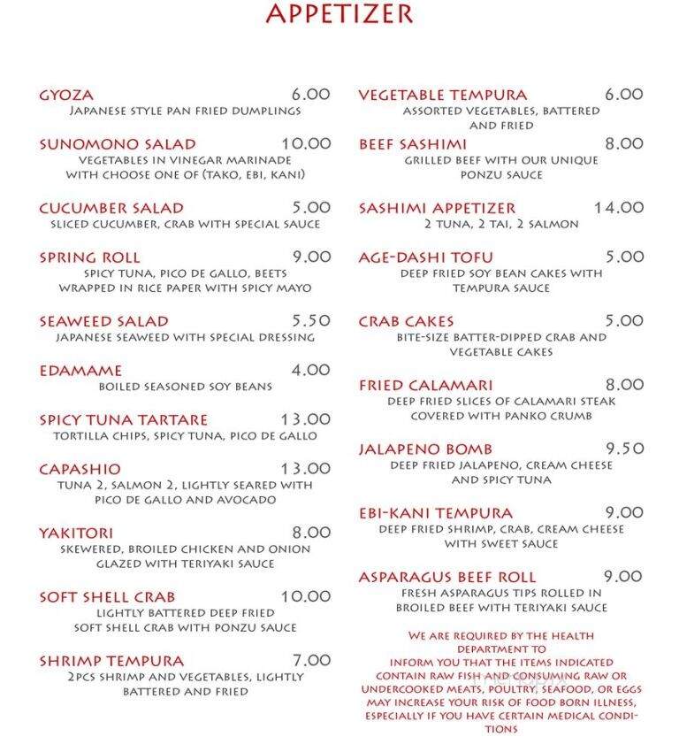 Asahi - Palatine, IL menu_pic
