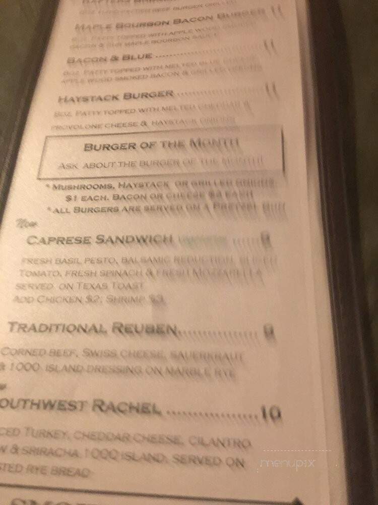 Rafters Restaurant - Lena, IL menu_pic