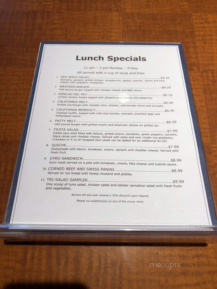 Red Apple Pancake House - Carol Stream, IL menu_pic