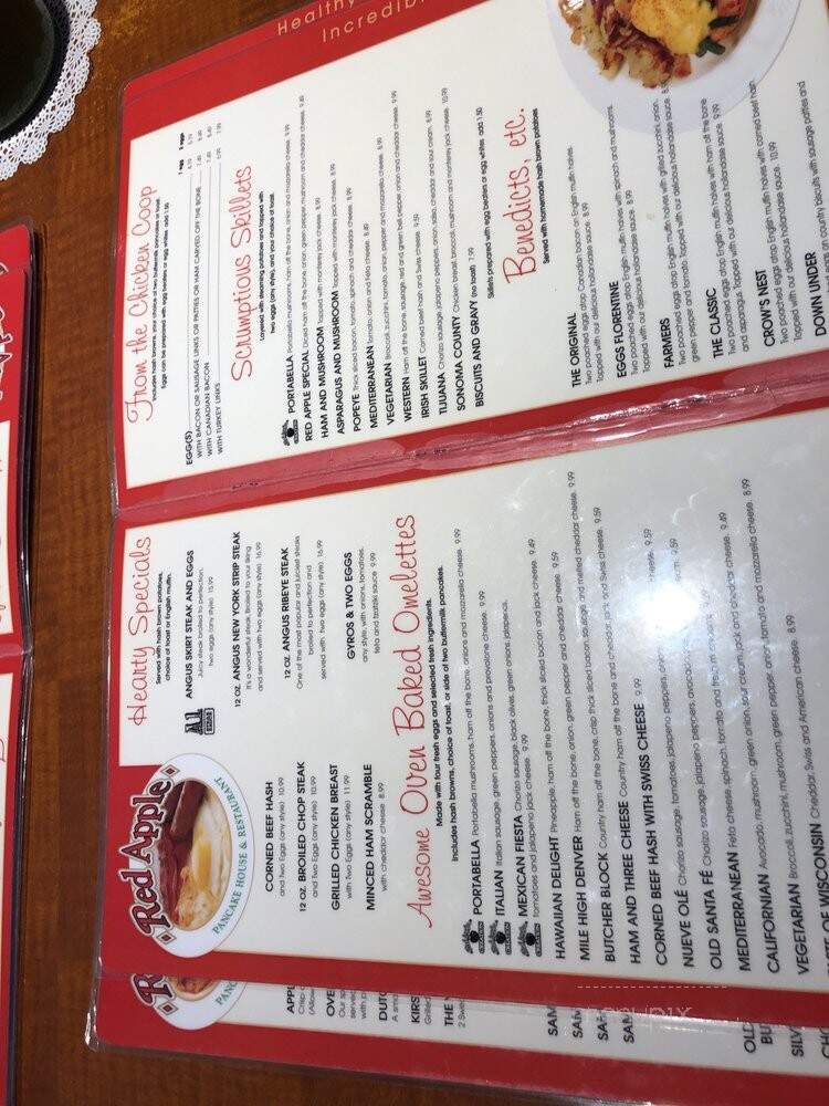 Red Apple Pancake House - Carol Stream, IL menu_pic