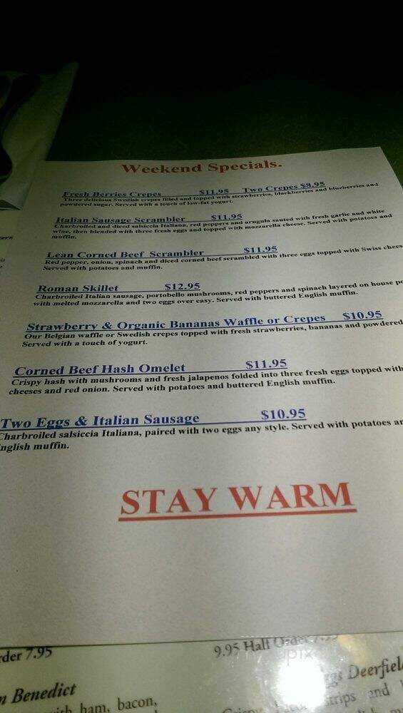 Rhapsody Cafe - Deerfield, IL menu_pic
