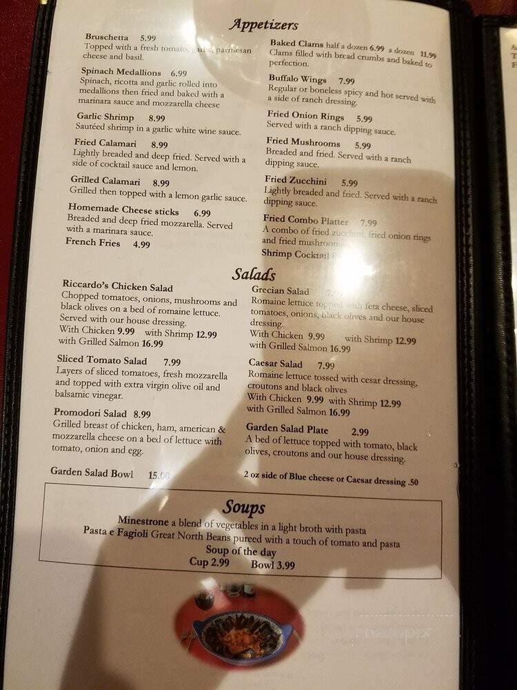 Riccardo's Ristorante - Schaumburg, IL menu_pic