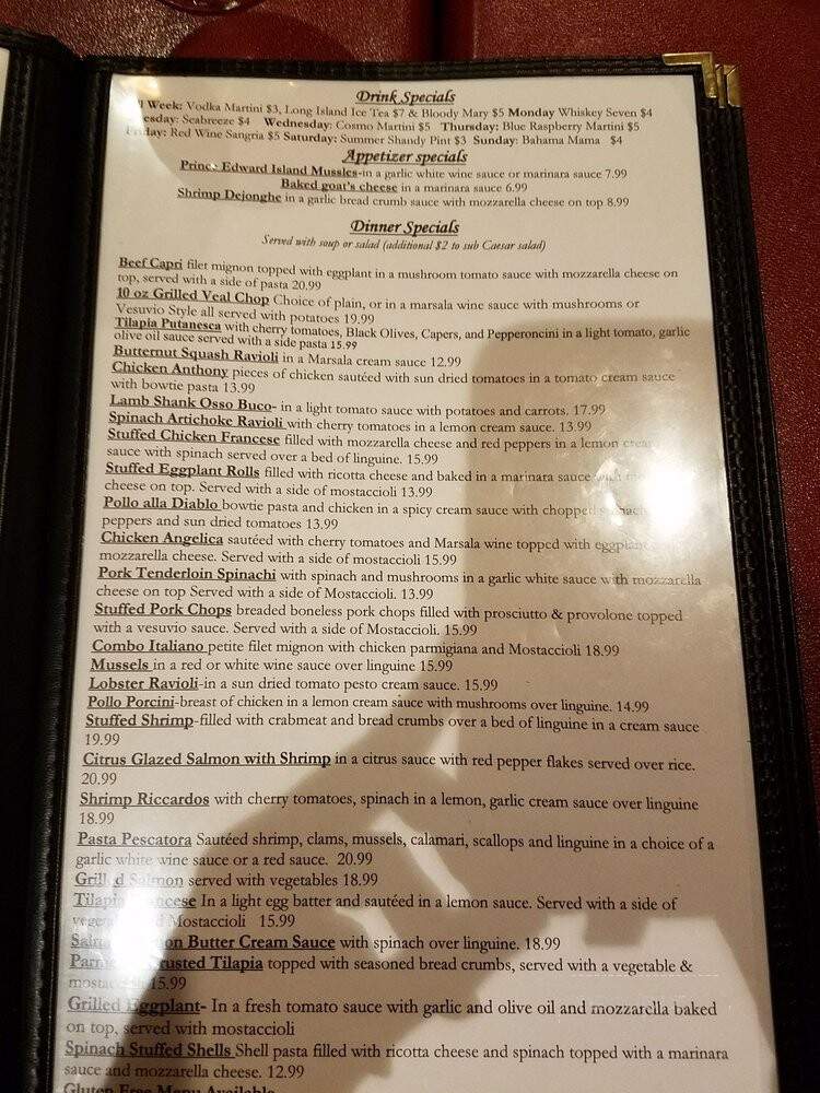 Riccardo's Ristorante - Schaumburg, IL menu_pic