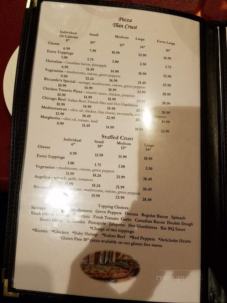 Riccardo's Ristorante - Schaumburg, IL menu_pic