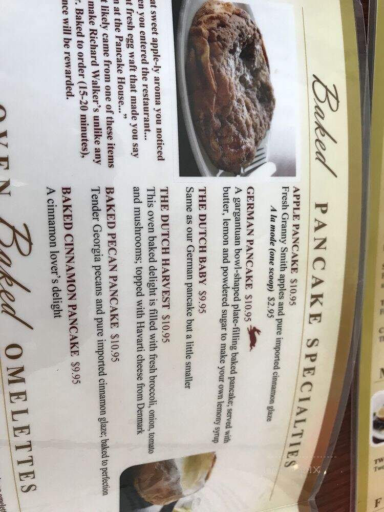 Richard Walker's Pancake House - Schaumburg, IL menu_pic