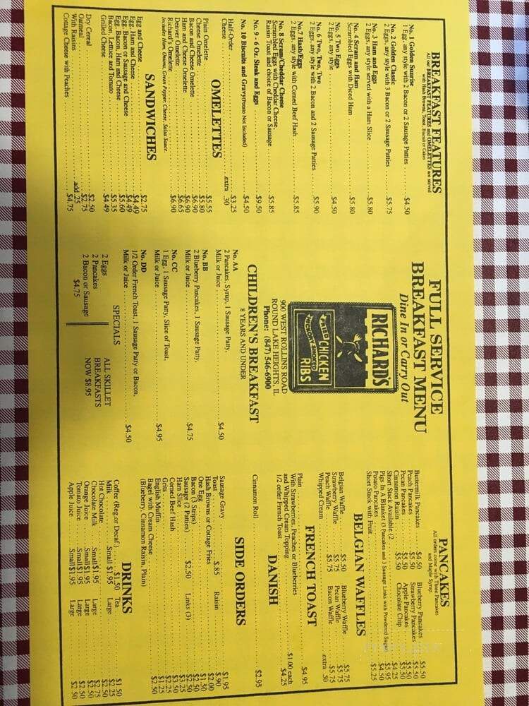 Richard's Chicken & Ribs - Round Lake Beach, IL menu_pic