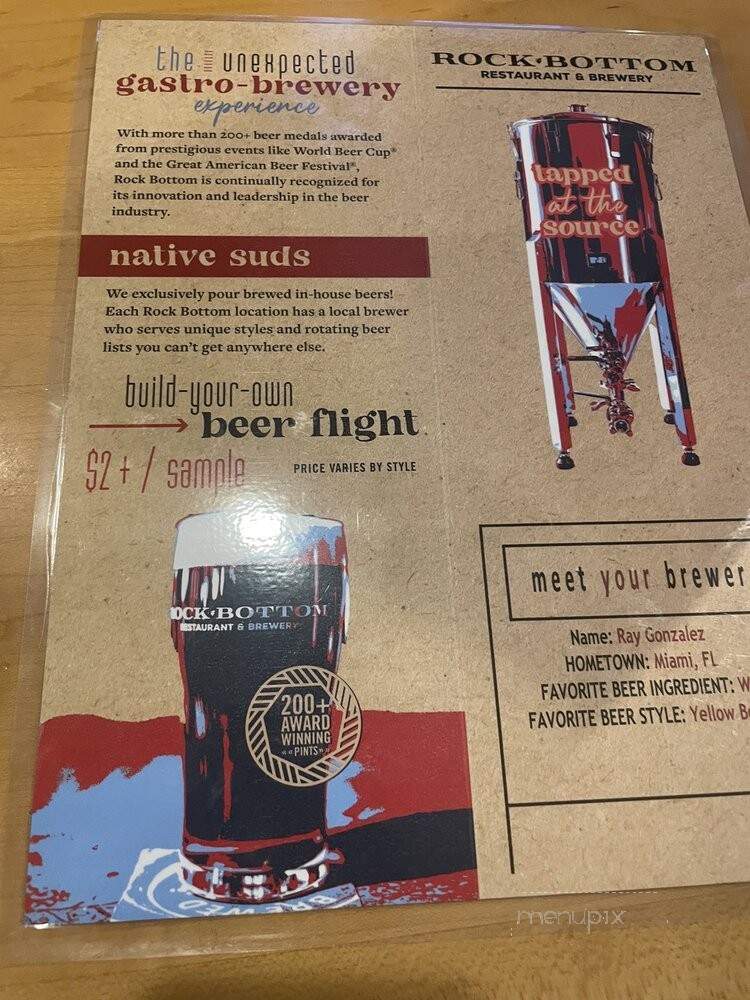Rock Bottom Restaurant & Brwry - Chicago, IL menu_pic