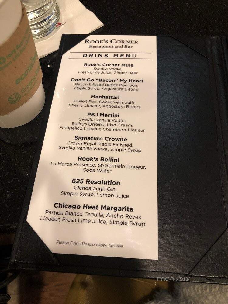 Rooks Corner - Chicago, IL menu_pic