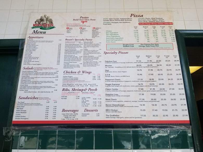 Rosati's Pizza - Lincolnwood, IL menu_pic
