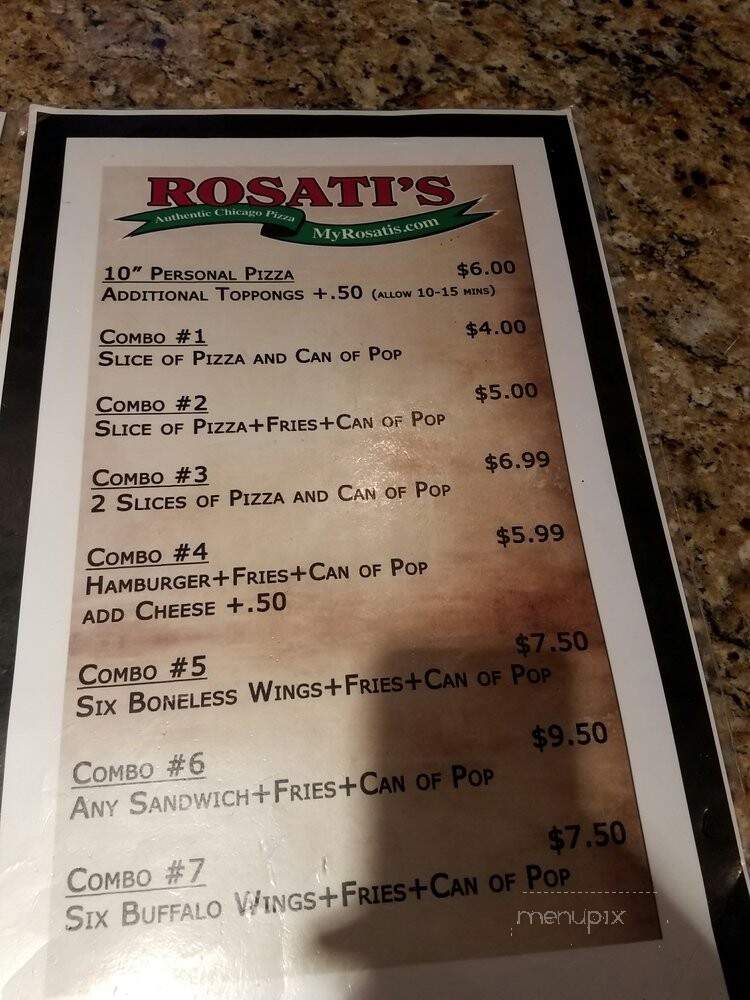 Rosati's Pizza - Chicago, IL menu_pic