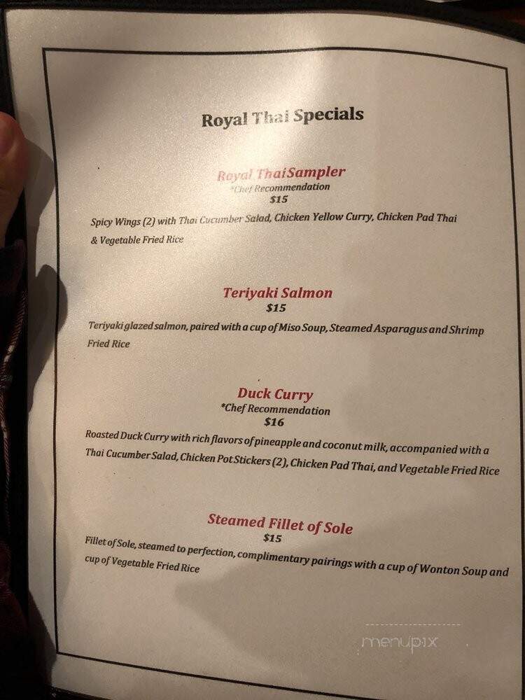 Royal Thai - Gurnee, IL menu_pic