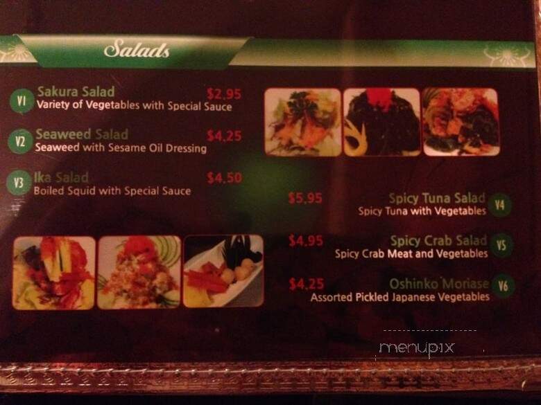 Sakura Japanese Restaurant - Naperville, IL menu_pic