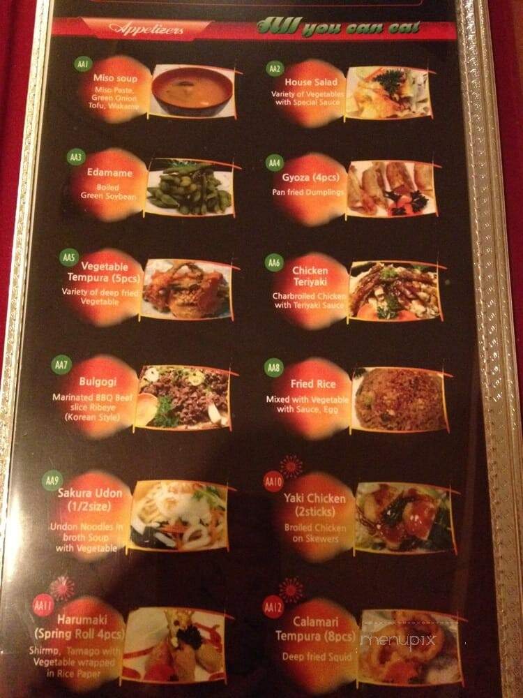 Sakura Japanese Restaurant - Naperville, IL menu_pic