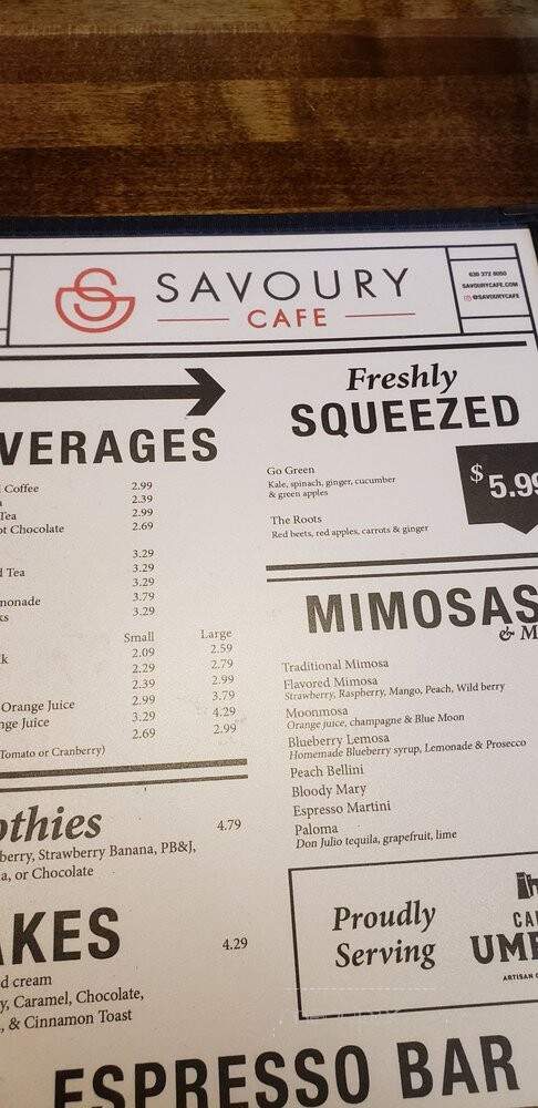 Savoury Restaurant & Pancake - Bartlett, IL menu_pic
