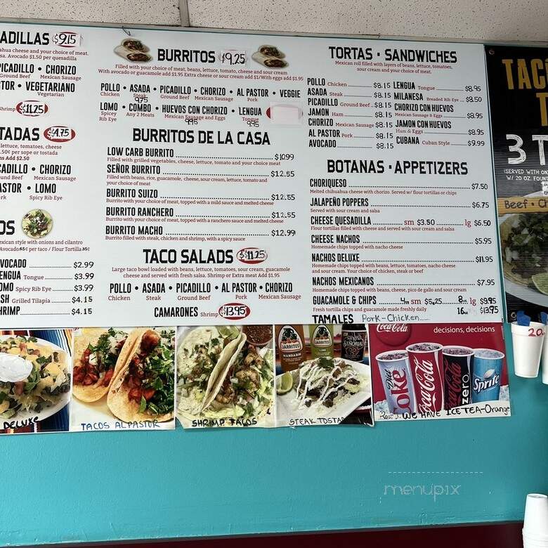 Senor Tacos - Rolling Meadows, IL menu_pic